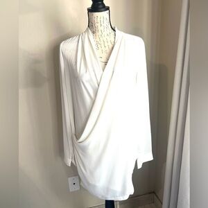 Astr White Draped Mini Dress